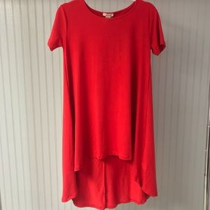 NWT Medium Basic Red High-Low Dress